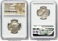 ATTICA. Athens. Ca. 440-404 BC. AR tetradrachm (25mm, 17.21 gm, 7h). NGC MS 5/5 - 4/5. Mid-mass coinage issue. Head of Athena right, wearing earring, ...