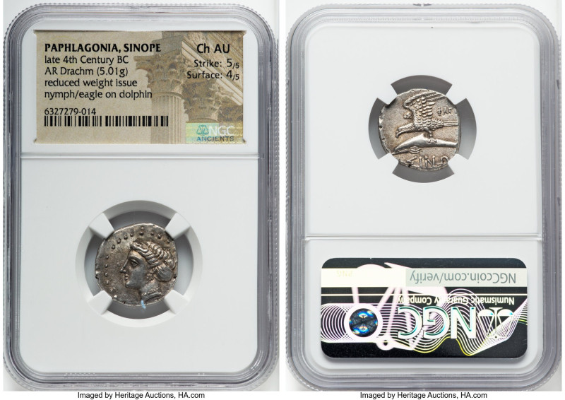 PAPHLAGONIA. Sinope. Ca. late 4th century BC. AR drachm (19mm, 5.01 gm, 6h). NGC...