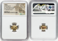 LYDIAN KINGDOM. Alyattes or Walwet (ca. 610-546 BC). EL third-stater or trite (13mm, 4.76 gm). NGC Choice VF 5/5 - 3/5, countermarks. Uninscribed, Lyd...