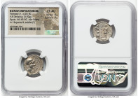 Cnaeus Pompeius Junior (46-45 BC). AR denarius (19mm, 3.92 gm, 6h). NGC Choice AU 4/5 - 4/5. Uncertain mint in Spain (Corduba), summer 46 BC-spring 45...