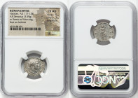 Hadrian (AD 117-138). AR denarius (19mm, 3.59 gm, 6h). NGC Choice AU 5/5 - 3/5, Fine Style. Rome, ca. AD 126-127. HADRIANVS-AVGVSTVS, laureate bust of...