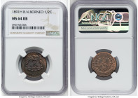 British Protectorate 1/2 Cent 1891-H MS64 Red and Brown NGC, Heaton mint, KM1. A softly lustrous piece where the obverse boasts deep mahogany patinati...
