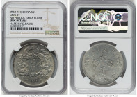 Hsüan-t'ung Dollar Year 3 (1911) UNC Details (Harshly Cleaned) NGC, Tientsin mint, KM-Y31, L&M-37. No period, extra flame variety. A promising represe...