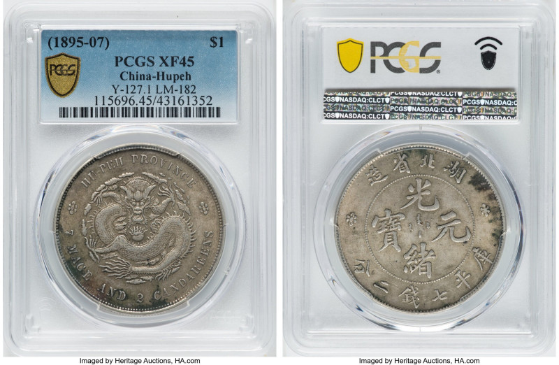 Hupeh. Kuang-hsü Dollar ND (1895-1907) XF45 PCGS, Wuchang mint, KM-Y127.1, L&M-1...