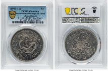 Hupeh. Hsüan-t'ung Dollar ND (1909-1911) XF Details (Environmental Damage) PCGS, Wuchang mint, KM-Y131, L&M-187. Variety with incuse swirl on the fire...