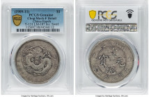 Hupeh. Hsüan-t'ung Dollar ND (1909-1911) Fine Details (Chop Mark) PCGS, Wuchang mint, KM-Y131, L&M-187. Variety with incuse swirl on the fireball. HID...