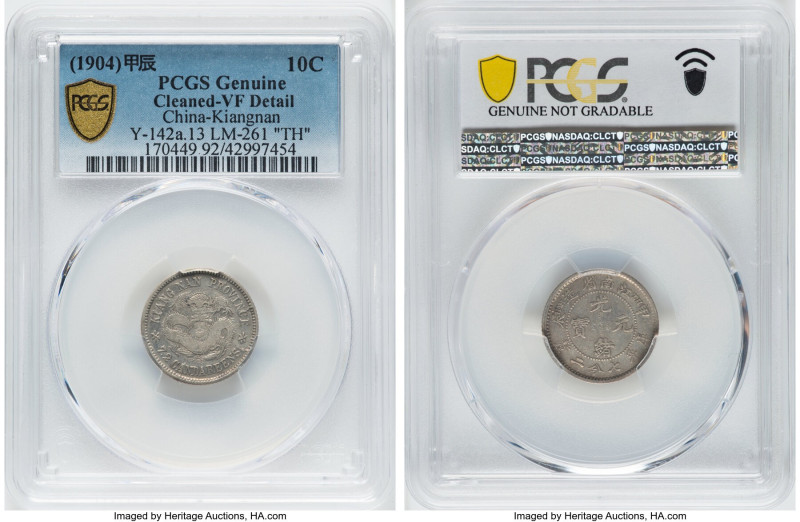Kiangnan. Kuang-hsü 10 Cents CD 1904 VF Details (Cleaned) PCGS, KM-Y142a.13, L&M...