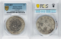 Kiangnan. Kuang-hsü Dollar CD 1900 VF35 PCGS, Nanking mint, KM-Y145A.4, L&M-229. A covetable type, especially when encountered with a straight-grade a...