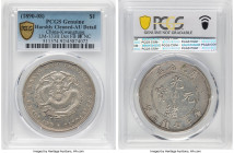 Kwangtung. Kuang-hsü Dollar ND (1890-1908) AU Details (Harshly Cleaned) PCGS, Kwangtung mint, KM-Y203, L&M-133B. Struck from Heaton mint dies; variety...
