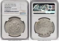 Szechuan. Kuang-hsü Dollar ND (1901-1908) AU Details (Corrosion, Cleaned) NGC, KM-Y238, L&M-345. Narrow face dragon variety. A dove gray example with ...