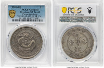 Szechuan. Kuang-hsü Dollar ND (1901-1908) XF Details (Repaired) PCGS, KM-Y238, L&M-345. Narrow face dragon, Ku connected variety. An appreciably crisp...