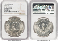 Republic Li Yuan-hung Dollar ND (1912) UNC Details (Cleaned) NGC, Wuchang mint, KM-Y321.1, L&M-45A. Type without hat. "H" of "THE" appears as I I, wit...