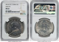 Republic Yuan Shih-kai Dollar Year 10 (1921) MS62 NGC, KM-Y329.6, L&M-79. A commendable battleship-gray offering encountered at the cusp of a Choice M...