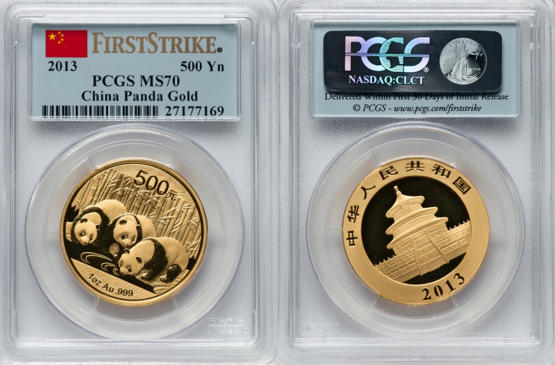 People's Republic 5-Piece Certified gold "First Strike" Panda Prestige Set 2013 ...