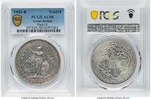 Edward VII Trade Dollar 1903-B AU58 PCGS, Bombay mint, KM-T5, Prid-15. A light peppering of wisps preclude this virtually untoned and lustrous piece f...