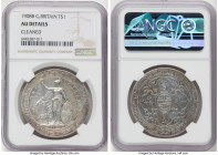 Edward VII Pair of Certified Trade Dollars NGC, 1) Trade Dollar 1908-B - AU Details (Cleaned) 2) Trade Dollar 1909-B - UNC Details (Chopmarked) Bombay...