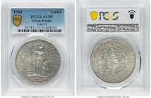 George V Trade Dollar 1930 AU55 PCGS, London mint, KM-T5, Prid-28. A remarkably well-preserved, gently circulated piece and an attainable example boas...