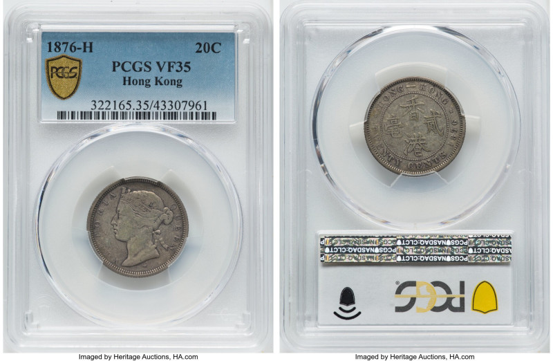 British Colony. Victoria 4-Piece Lot of Certified 20 Cents PCGS, 1) 20 Cents 187...