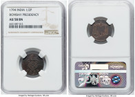 British India. Pair of Certified Assorted Issues NGC, 1) Bombay Presidency 1/2 Pice 1794 - AU58 Brown 2) George V 2 Annas 1936-(b) - MS64 HID098012420...