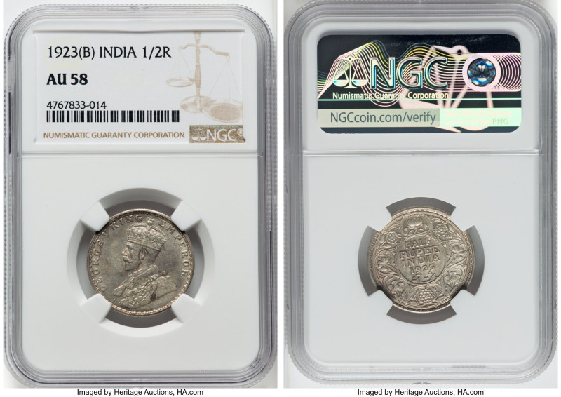 British India. 5-Piece Lot of Certified Assorted Issues NGC, 1) George V 1923-(B...