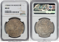 Charles IV 8 Reales 1798 Mo-FM MS62 NGC, Mexico City mint, KM109. A wonderful conditional outlier for this date and mint combination carrying immense ...