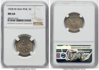USA Administration 5 Centavos 1928-M MS64 NGC, Manilla mint, KM164. A radiant near-Gem with an ochre tone. HID09801242017 © 2022 Heritage Auctions | A...
