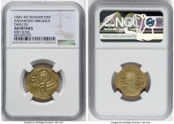 Thieu Tri gold Tien ND (1841-1847) AU Details (Rim Filing) NGC, KM323, Schr-288, S&H-3.14.4.1.2. Among the more sought-after types in Thieu Tri's gold...