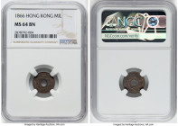 Pair of Certified Assorted Issues, 1) Hong Kong: British Colony. Victoria Mil 1866 - MS64 Brown NGC, KM3 2) Japan: Meiji 5 Sen Year 26 (1893) - MS63 P...