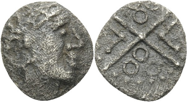 CENTRAL EUROPE, Vindelici. Early 1st century BC. Quarter Quinarius (Silver, 9 mm...