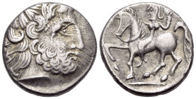 EASTERN CELTS. Imitations of Philip II of Macedon, 2nd-1st centuries BC. Tetradrachm (Silver, 23 mm, 11.56 g, 12 h), "Zweigarm" type. Laureate head of...