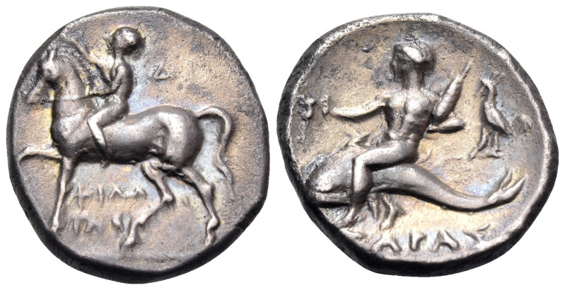 CALABRIA. Tarentum. Circa 272-240 BC. Nomos (Silver, 20 mm, 6.56 g, 1 h), struck...