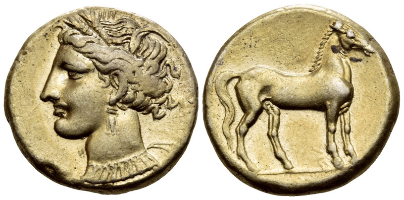 CARTHAGE. Carthage. Circa 290-270 BC. Stater (Electrum, 18 mm, 7.37 g, 12 h). He...