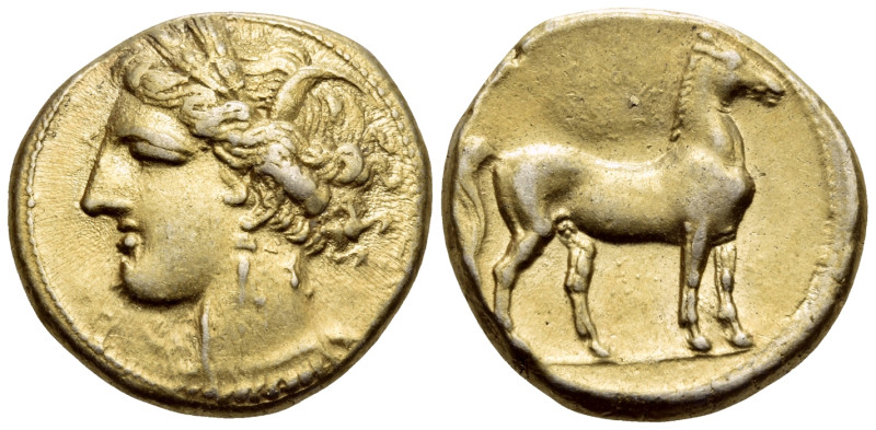 CARTHAGE. Carthage. Circa 290-270 BC. Stater (Electrum, 19 mm, 7.40 g, 11 h). He...