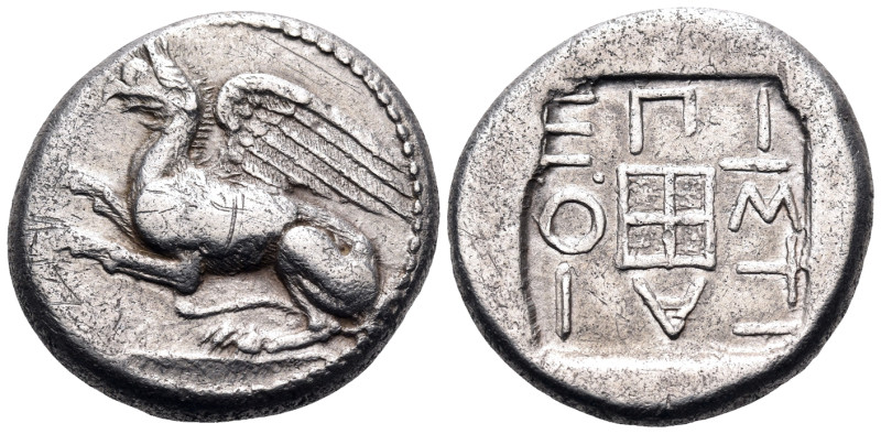 THRACE. Abdera. Circa 450-425 BC. Tetradrachm (Silver, 25 mm, 14.81 g, 3 h), str...