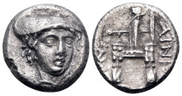THRACE. Ainos. Circa 357-342/1 BC. Drachm (Silver, 15 mm, 3.57 g, 12 h). Head of Hermes facing, turned slightly to right, wearing a flat petasos with ...