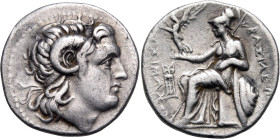 KINGS OF THRACE. Lysimachos, 305-281 BC. Drachm (Silver, 19 mm, 4.15 g, 11 h), Ephesos, circa 294-287. Diademed head of the deified Alexander the Grea...