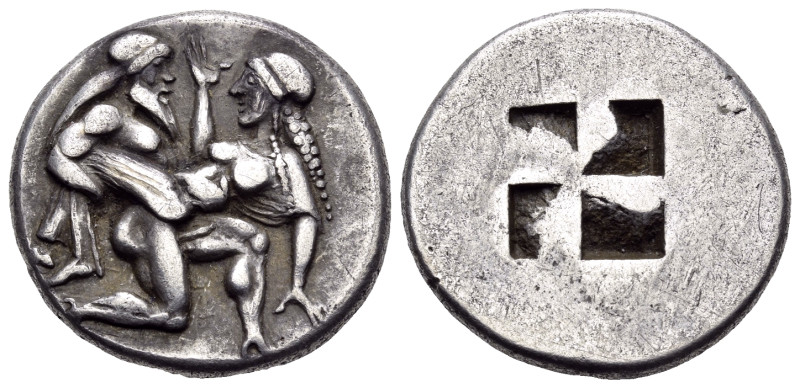 ISLANDS OFF THRACE, Thasos. Circa 480-463 BC. Stater (Silver, 21 mm, 8.96 g). Nu...