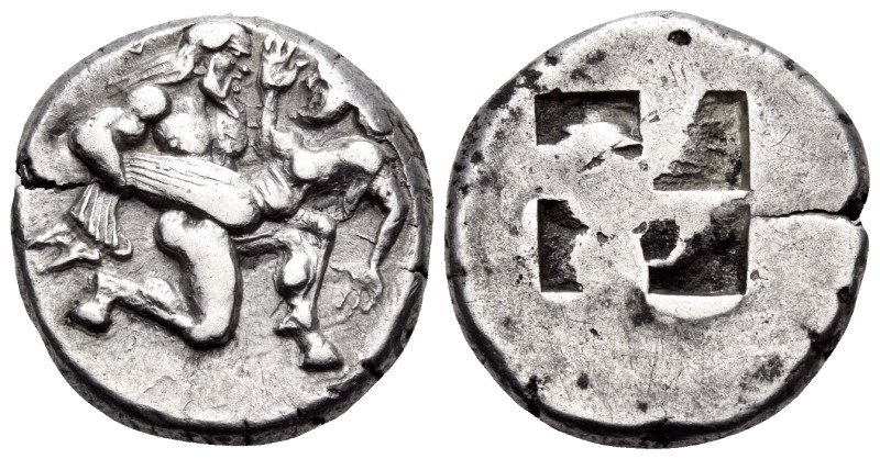 ISLANDS OFF THRACE, Thasos. Circa 480-463 BC. Stater (Silver, 20 mm, 8.88 g). Nu...