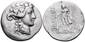 ISLANDS OFF THRACE, Thasos. Circa 168/7-148 BC (Dionysos / Herakles - 4dr - official. Tetradrachm (Silver, 33 mm, 16.45 g, 11 h). Head of youthful Dio...