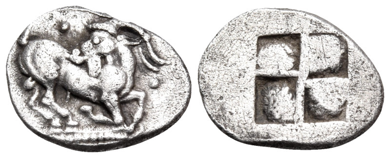 THRACO-MACEDONIAN TRIBES, Mygdones or Krestones. Circa 490-485 BC. 1/8 Stater (S...