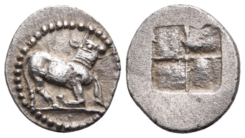 THRACO-MACEDONIAN TRIBES, Orreskioi. Circa 480-465 BC. Diobol (Silver, 12 mm, 0....
