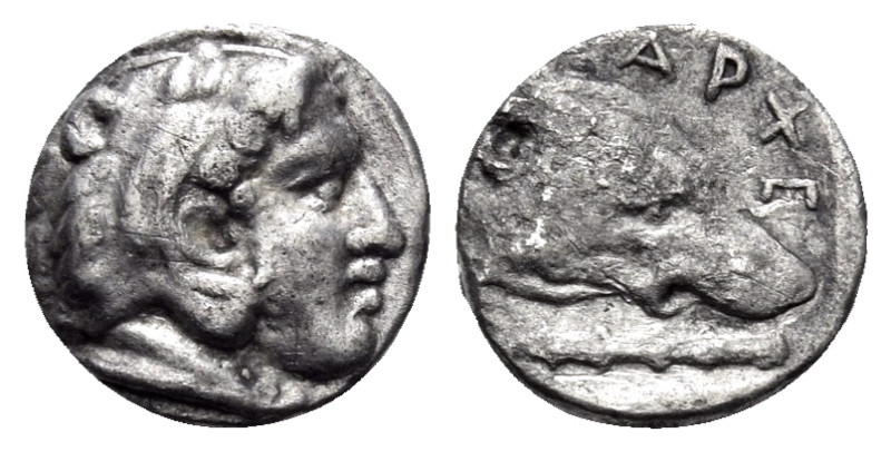 KINGS OF MACEDON. Archelaos, 413-400/399 BC. Obol (Silver, 8 mm, 0.41 g, 3 h), A...