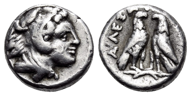 KINGS OF MACEDON. Alexander III 'the Great', 336-323 BC. Diobol (Silver, 10 mm, ...