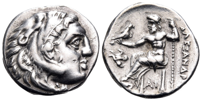 KINGS OF MACEDON. Alexander III 'the Great', 336-323 BC. Drachm (Silver, 17 mm, ...