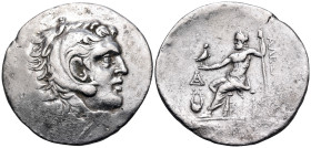 KINGS OF MACEDON. Alexander III 'the Great', 336-323 BC. Tetradrachm (Silver, 36 mm, 15.93 g, 1 h), Mytilene, circa 188-170. Head of Herakles to right...