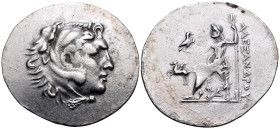 KINGS OF MACEDON. Alexander III 'the Great', 336-323 BC. Tetradrachm (Silver, 37 mm, 16.13 g, 1 h), struck posthumously, Alabanda, year 4 = 166-165. H...