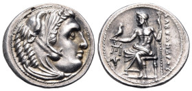KINGS OF MACEDON. Alexander III 'the Great', 336-323 BC. Drachm (Silver, 18 mm, 4.30 g, 12 h), Sardes, circa 322-319/8. Head of Herakles to right, wea...