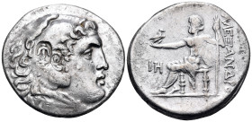 KINGS OF MACEDON. Alexander III 'the Great', 336-323 BC. Tetradrachm (Silver, 31 mm, 16.35 g, 1 h), Perge, year 18 = 204-203. Head of Herakles to righ...