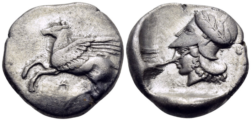 EPEIROS. Ambrakia. Circa 456-426 BC. Stater (Silver, 21 mm, 8.26 g, 12 h). A Peg...