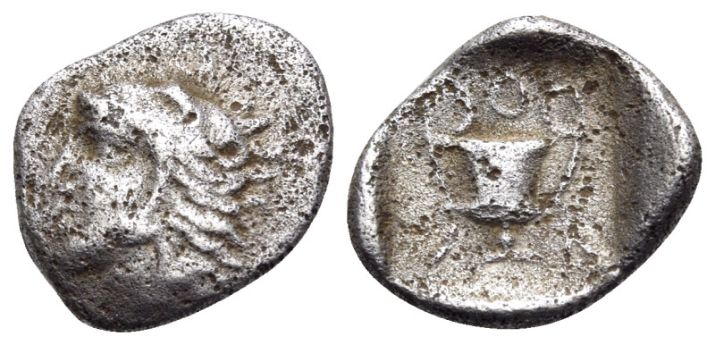 AKARNANIA. Uncertain mint. Circa 420-380 BC. Diobol (Silver, 11 mm, 0.68 g, 3 h)...